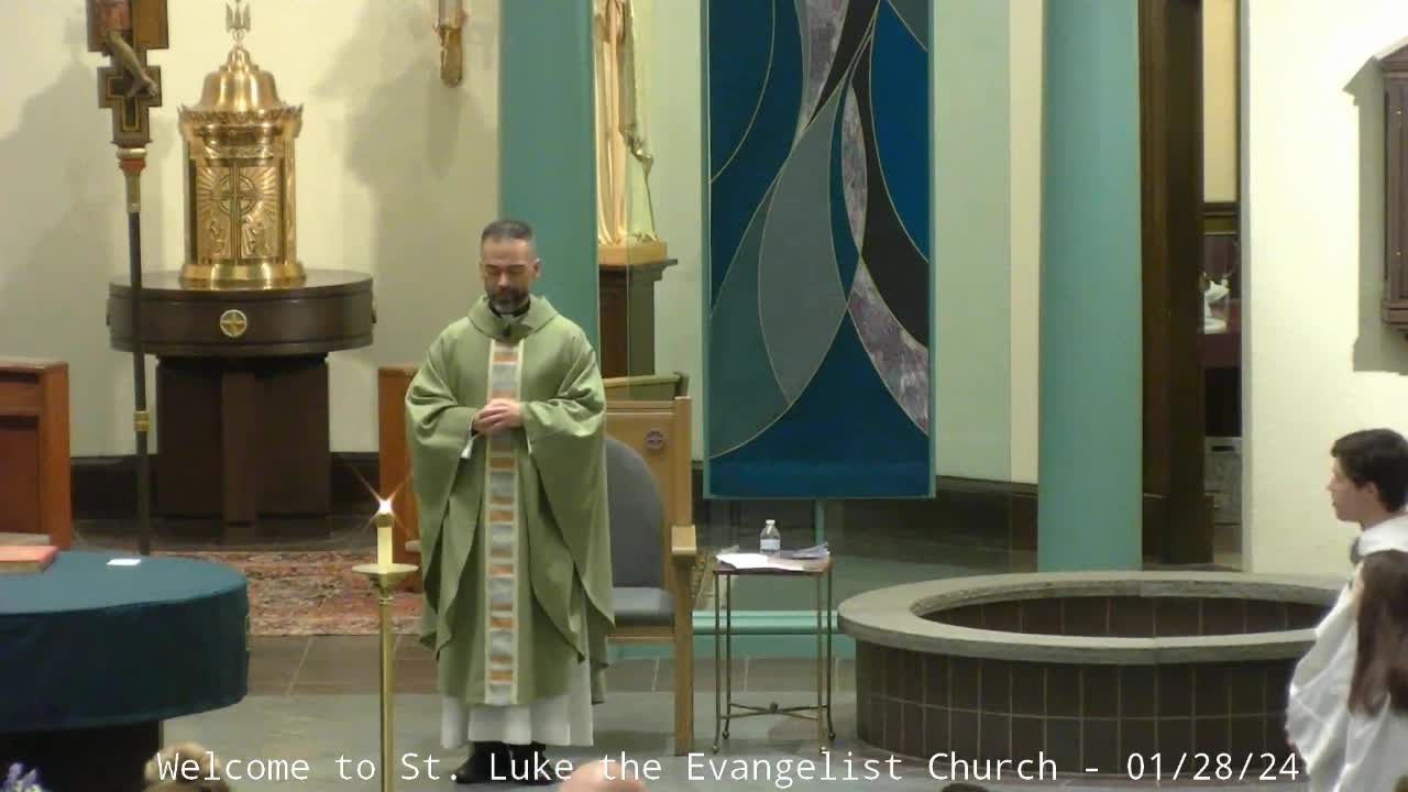 Thumbnail image for St. Luke's Mass - Sunday Mass - January 28, 2024