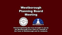Westborough Planning Board Meeting - August 5, 2025