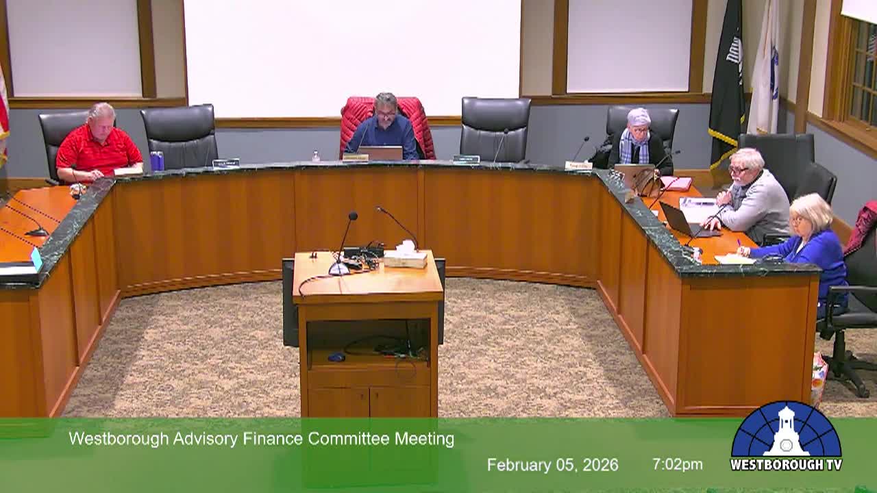 Westborough Advisory Finance Committee Meeting -  February 5, 2026