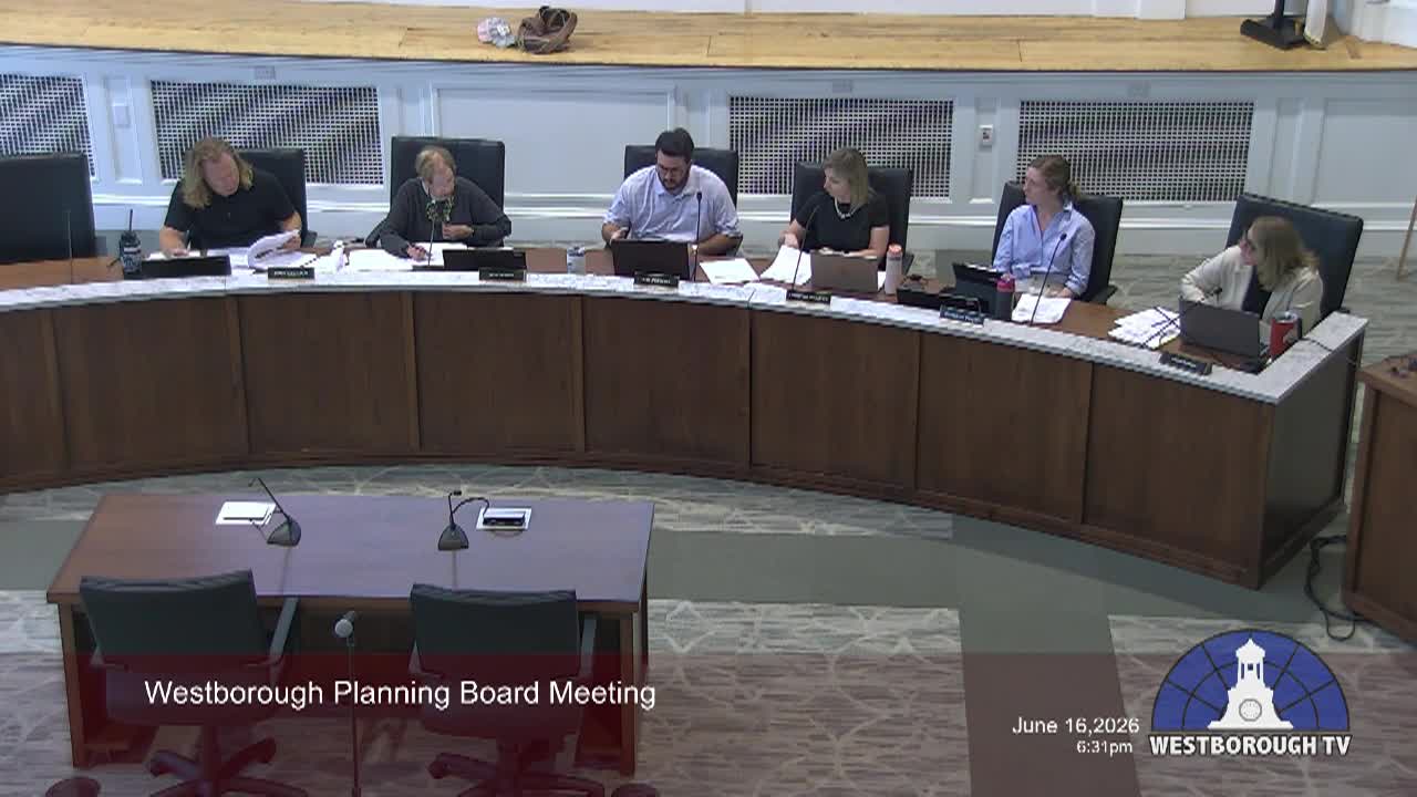 Westborough Planning Board Meeting - June 16, 2026